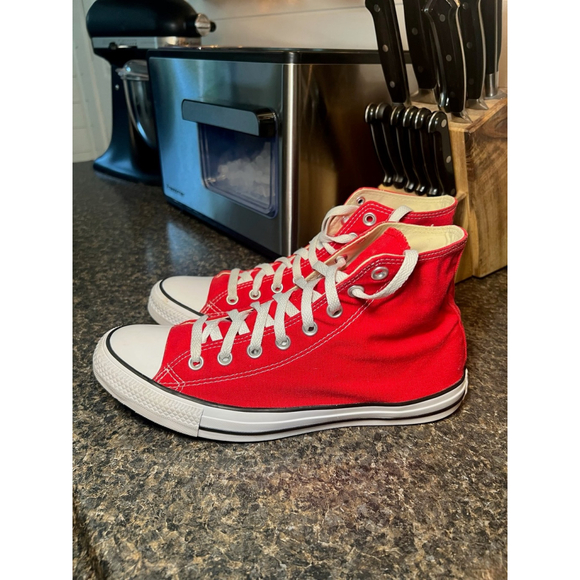 Converse Chuck Taylor Hi-Top Sneakers Bright Red - Picture 3 of 9